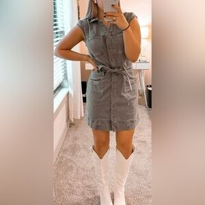 Paige Jaxsyn Belted Mini Utility Dress